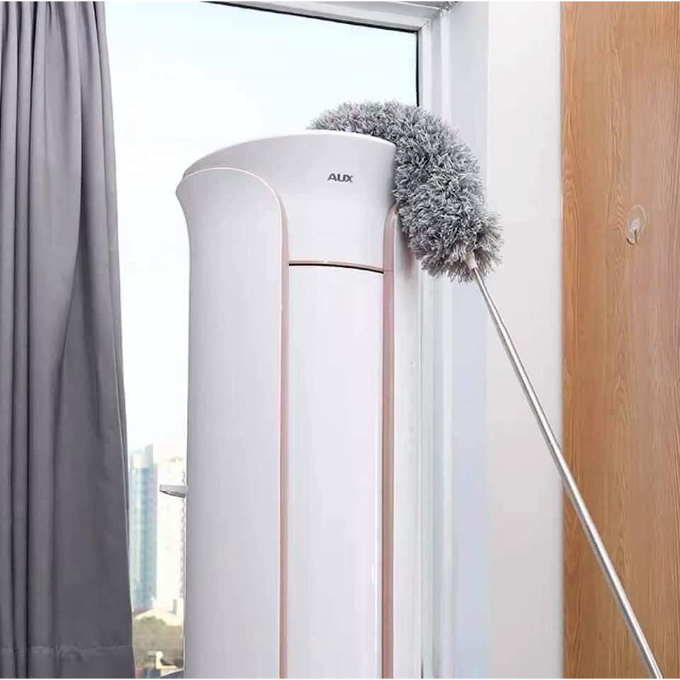 Chổi phất trần dài 2,8cm cán inox bẻ cong kéo dài phủi bụi trần nhà đồ đạc tiện dụng-giadungsieure