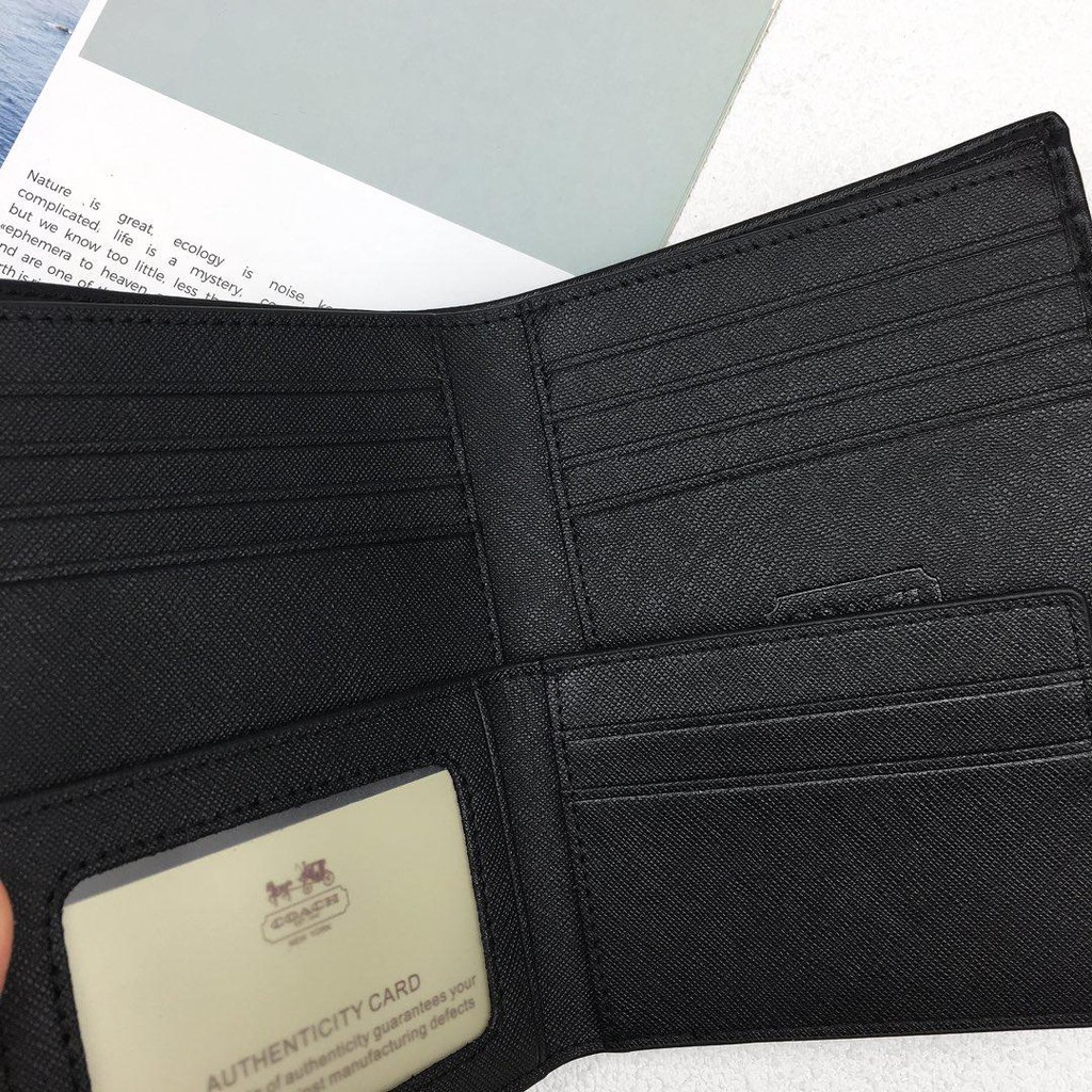 Ví nam Coach 74736 chất da bò kèm móc khoá và ví thẻ có hộp đựng
