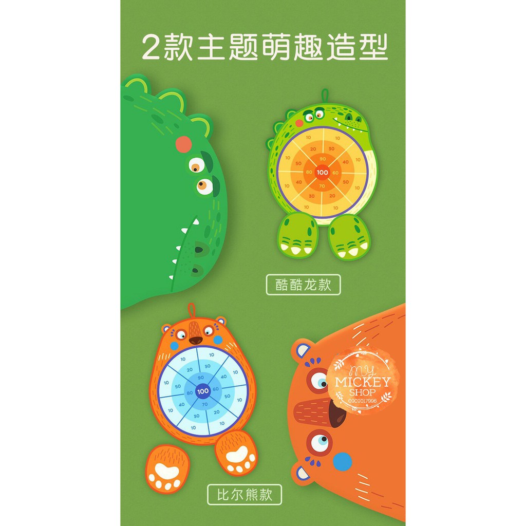 Trò Chơi Ném Bóng Dính Gấu/Khủng Long- Mideer fun dart game BEAR/DINOSAUR