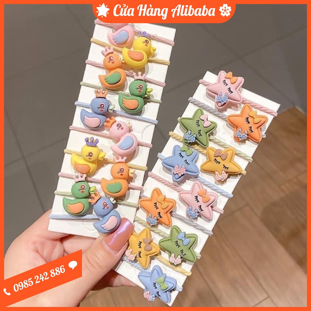 SET 10 Chun Buộc Tóc CUTE Cho Mẹ Và Bé