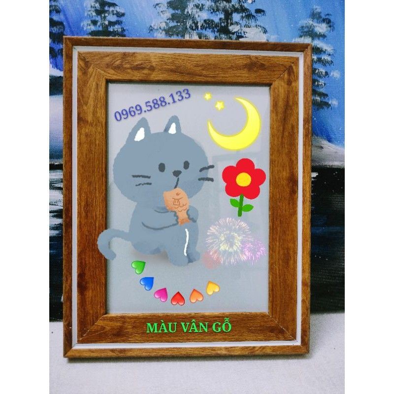 Khung ảnh treo tường, để bàn mẫu viền đẹp kích thước 13x18cm, mặt khung bằng mica. | BigBuy360 - bigbuy360.vn