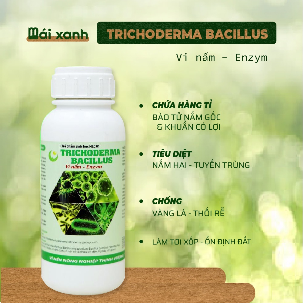Chế Phẩm Sinh Học TRICHODERMA BACILLUS HLC 500ml