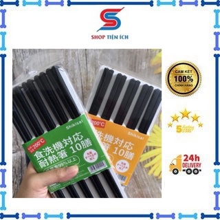 Đũa Nhật sợi thuỷ tinh Shikisai, chống mốc không trơn và chịu nhiệt (set 10 đôi) -Shop Tiện Ích
