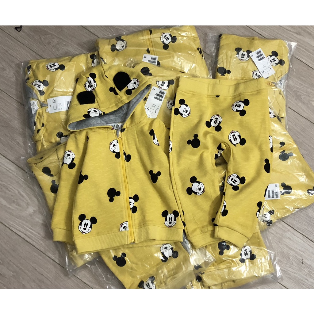 Bộ dài tay bé gái - Bộ khoác nỉ Mickey HM cho bé trai bé gái size 1-6t