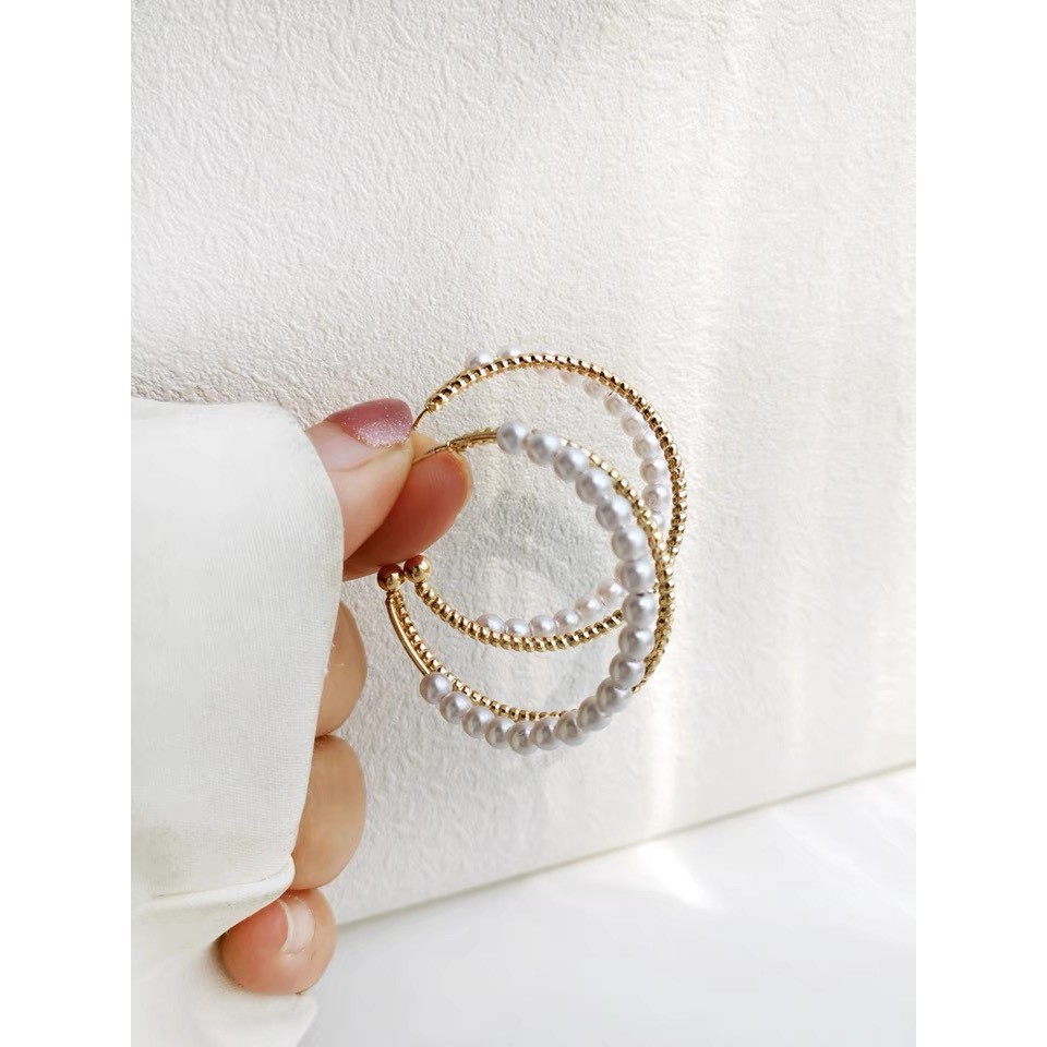 Khuyên Tai Tròn Ngọc