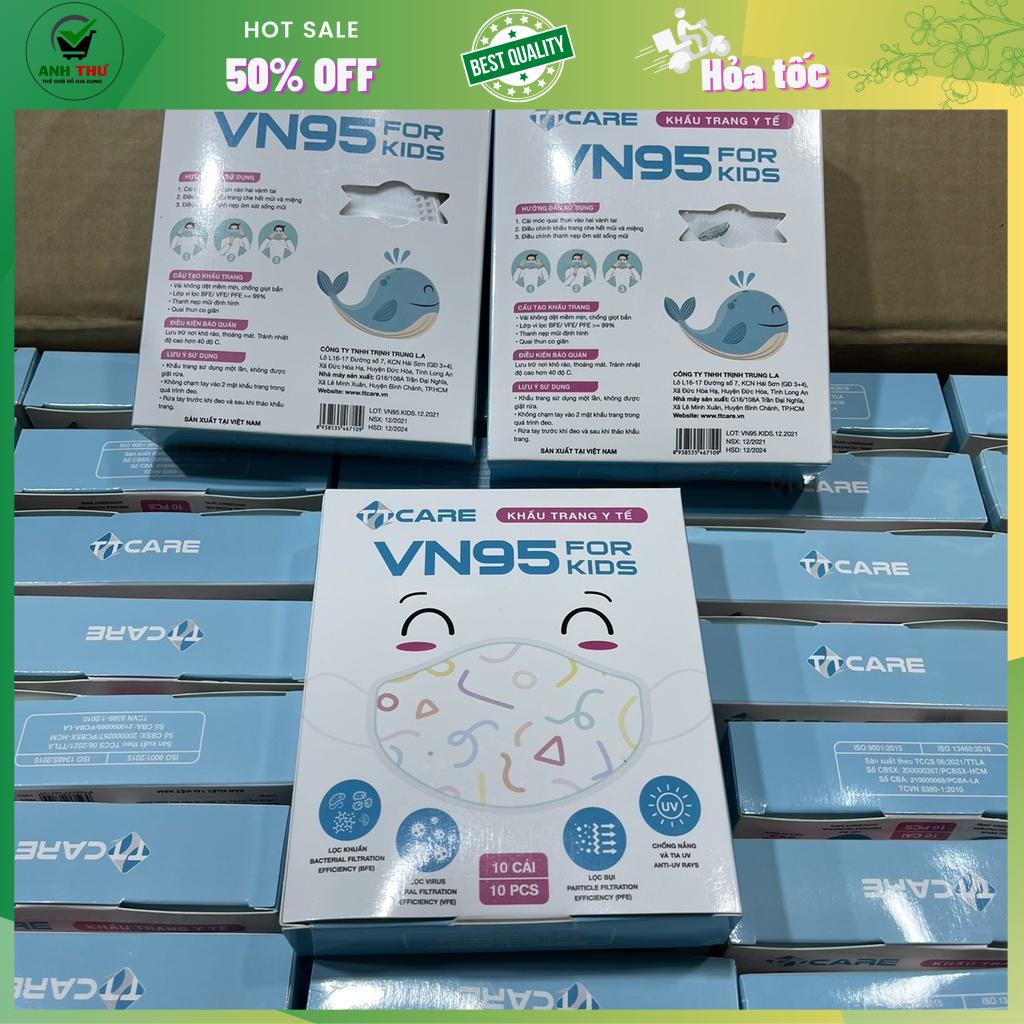 Hộp 10 Cái Khẩu Trang Y Tế VN95 TTCare Cho Trẻ Em