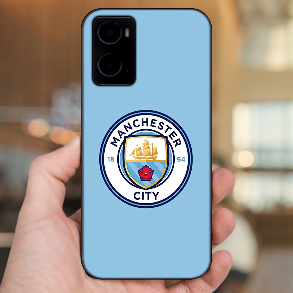 Ốp lưng Oppo A76 viền đen in hình Manchester City MC