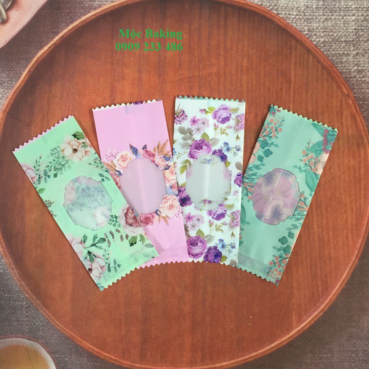 Túi kẹo nougat cao cấp mix 4 mẫu hoa