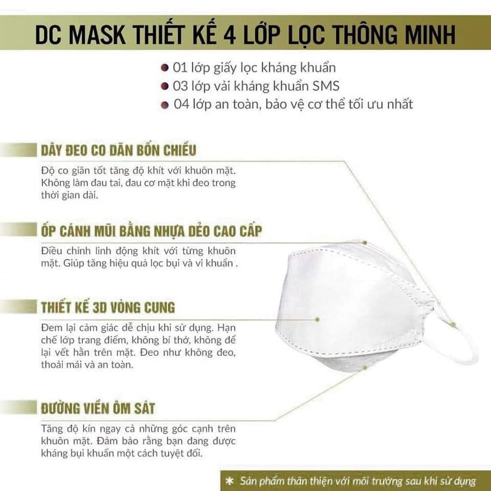 Khẩu Trang KF94 Bông Sen Vàng Bịch 10 Chiếc Cao Cấp 4 Lớp Thùng 300 Chiếc Shop Thủy Top