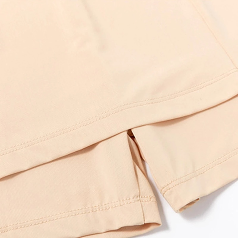 Quần Short Hai Lớp Không Đường May Lưng Cao Dáng Ôm Mềm Mại An Toàn Cho Nữ Mặc Trong Mùa Hè