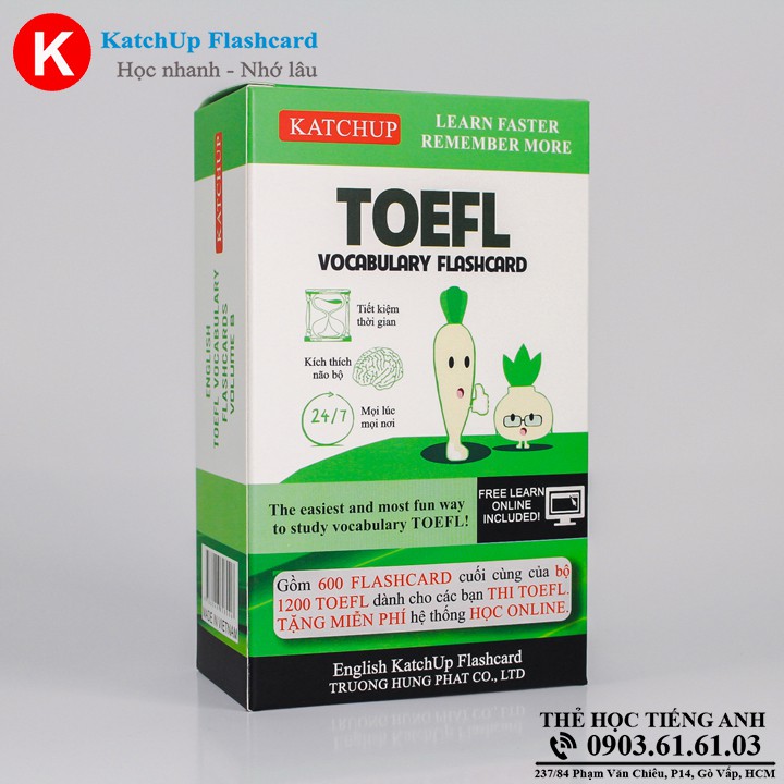 Bộ KatchUp Flashcard TOEFL A – 3 loại giấy