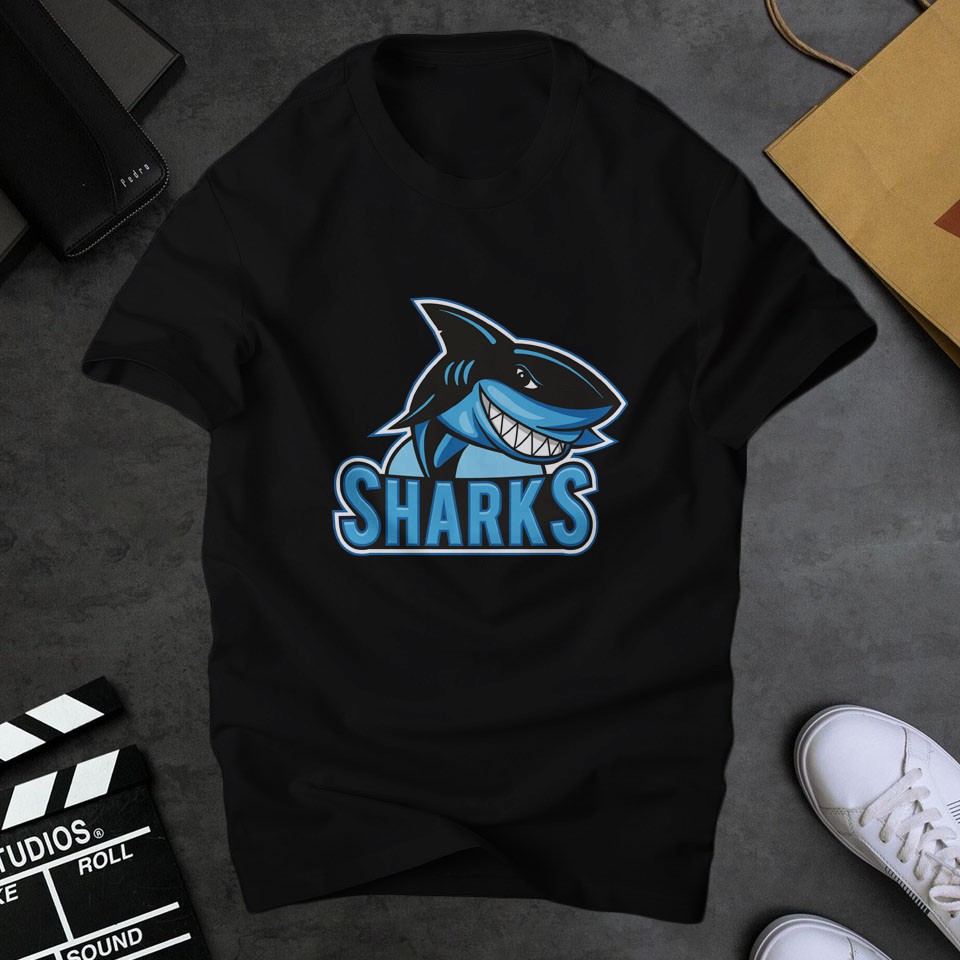 Áo Phông Nam Nữ Shark In Hình Cá Mập kỹ thuật số sắc nét ,chất vải cotton dày dặn co giãn tốt | ur sport