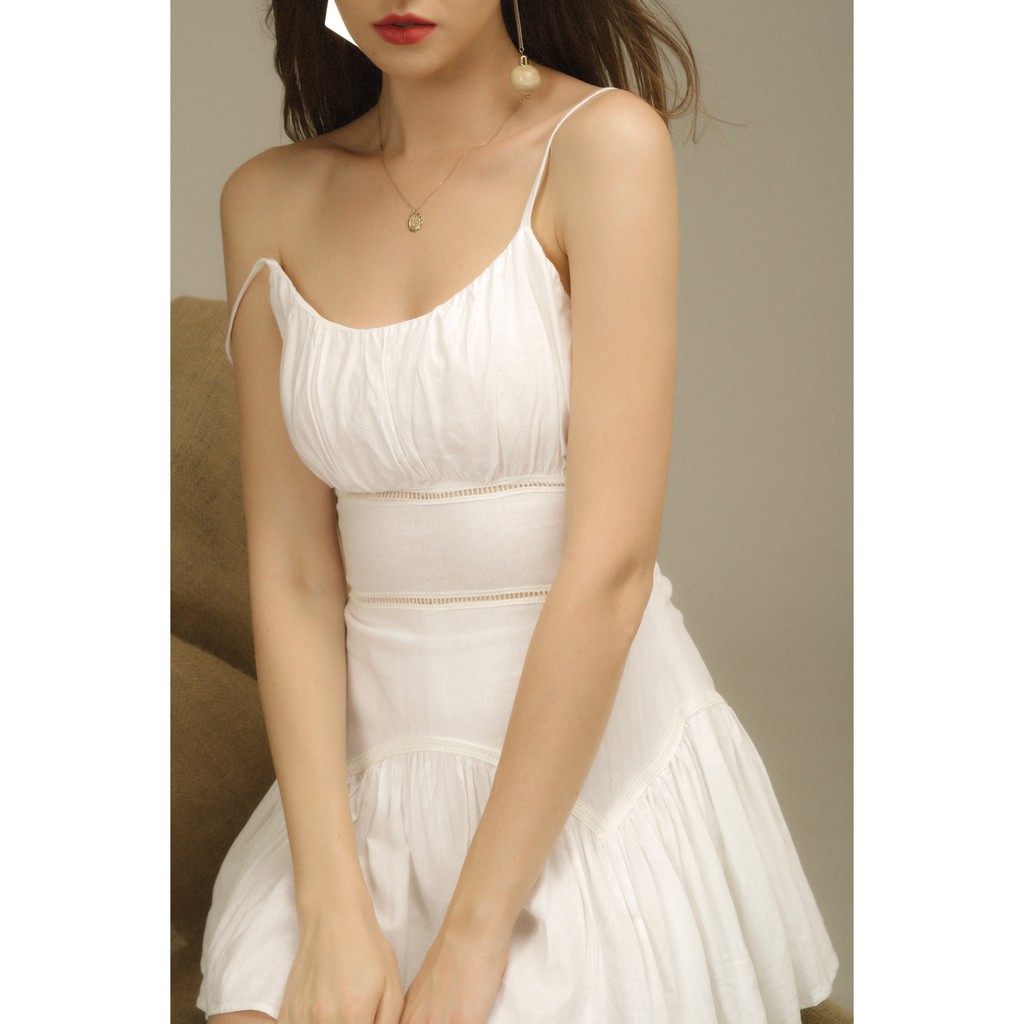 VÁY DÂY TRẮNG KÈM LÓT QUẦN - NORA DRESS, SOLID | BigBuy360 - bigbuy360.vn