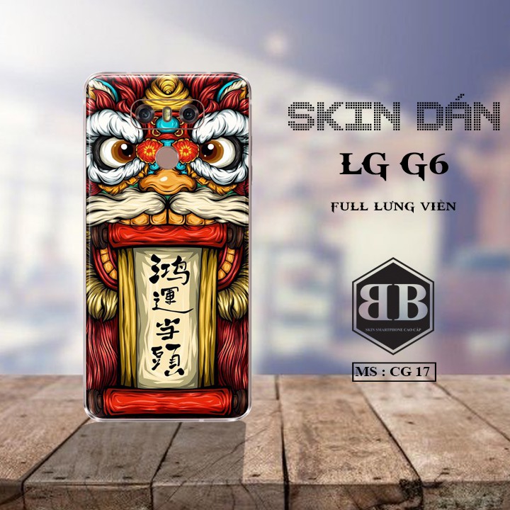 Bộ Skin Dán LG G6 dán full lưng viền dùng thay hoàn toàn ốp lưng điện thoại in mẫu sáng tạo