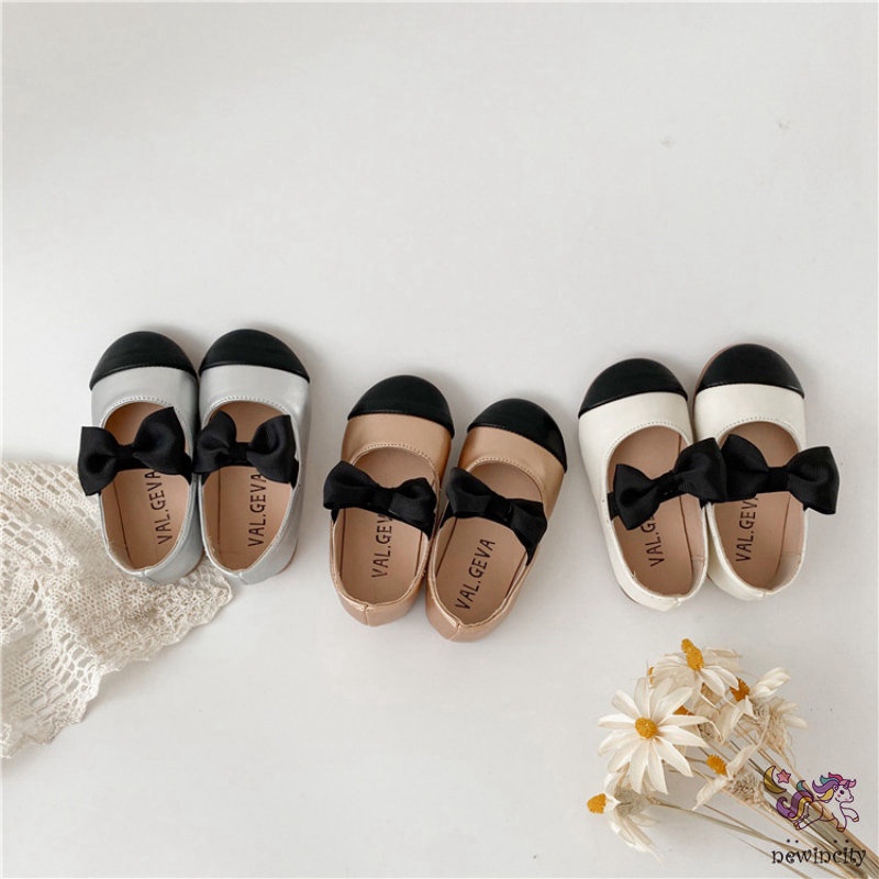 Giày da đế mềm phong cách Hàn Quốc cho bé gái