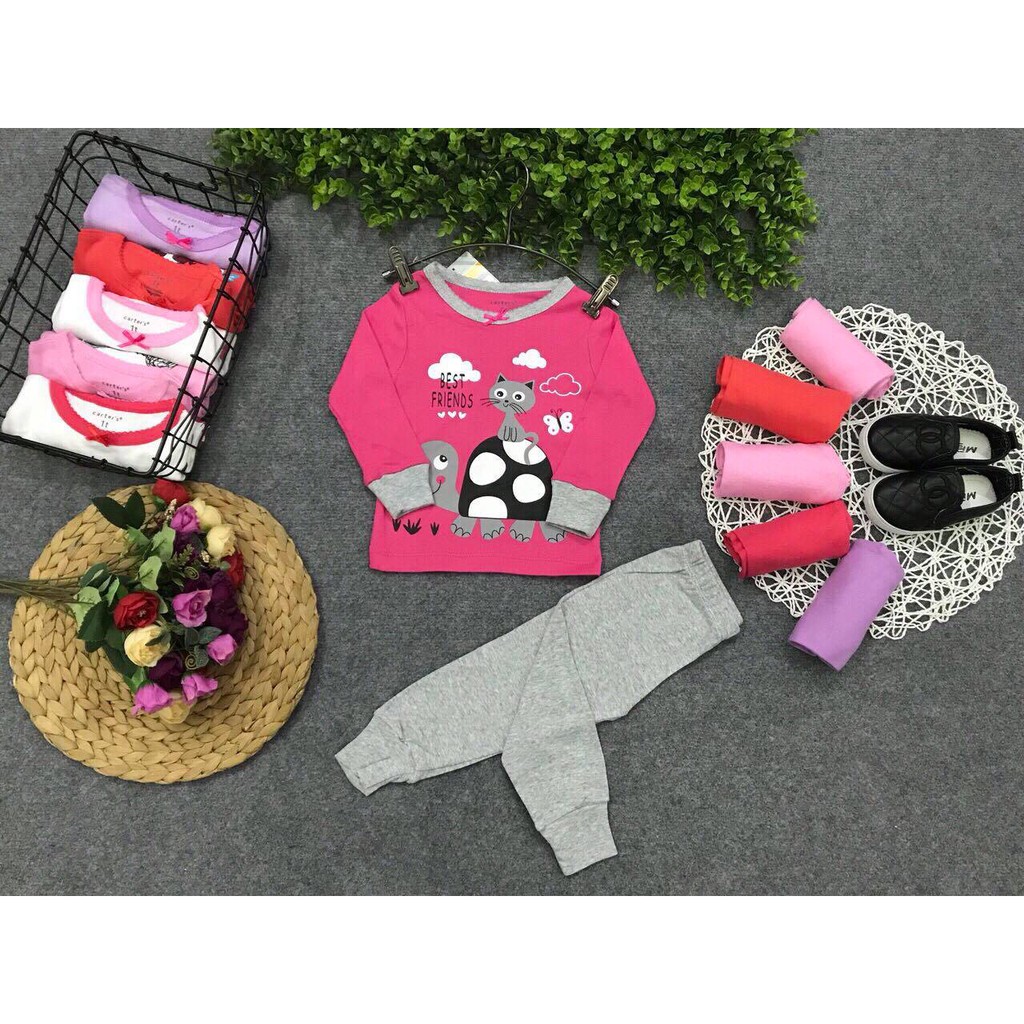 Combo 4 đồ bộ Carter bé trai/bé gái (chọn màu)