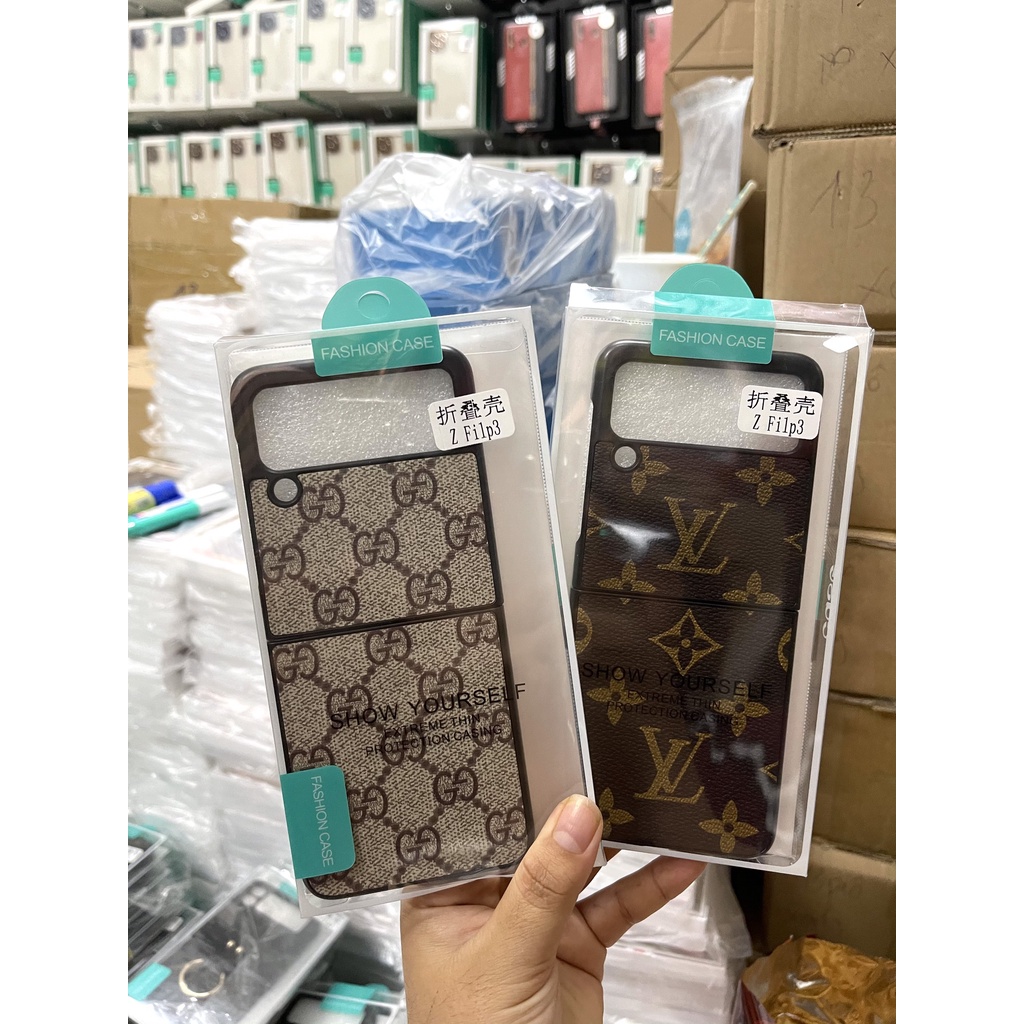 [Có sẵn] Ốp nhựa dẻo họa tiết LV.GUUCI. Samsung Galaxy Z Flip3 5G / Z Flip 3 Fold3 Fold 3