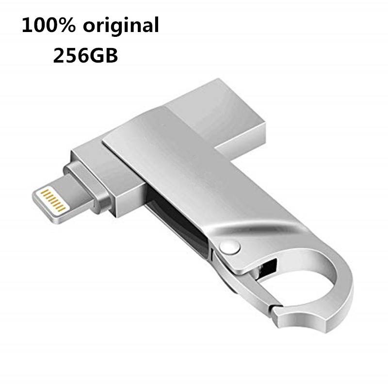 USB lưu dữ liệu thiết kế nhỏ gọn loại OTG 1TB 2 trong 1 cho IPhone IPad IOS MAC PC