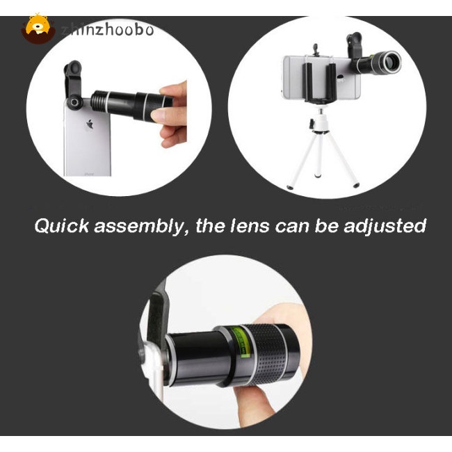 20X Camera Lens HD External  Zoom Focusing Mobile Phone Lens With Clip For Mobile Lens