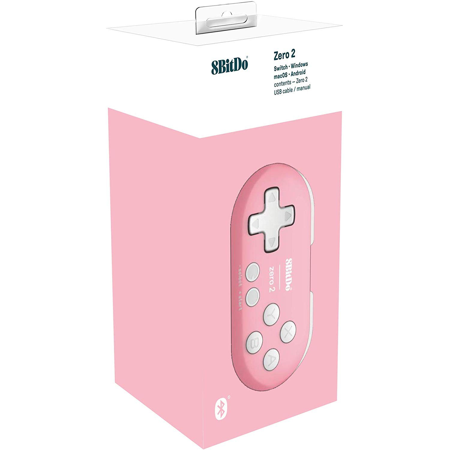 Tay Cầm Chơi Game Bluetooth Không Dây 8bitdo Zero 2 Màu Hồng