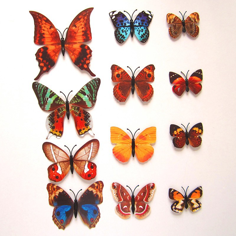 Bộ bướm 3D có miếng dán dùng trang trí nhà cửa và không gian sống | BigBuy360 - bigbuy360.vn