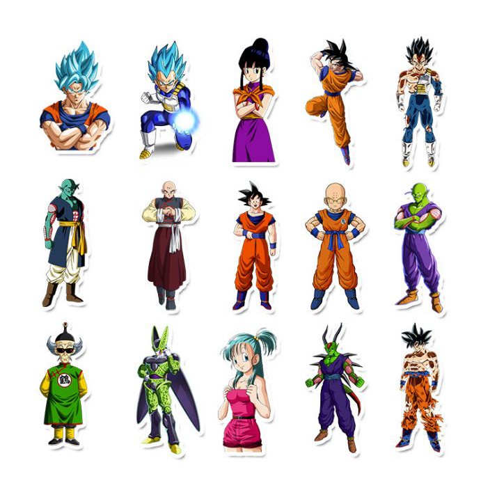 Sticker DRAGON BALL nhựa PVC không thấm nước, dán nón bảo hiểm, laptop, điện thoại, Vali, xe #11