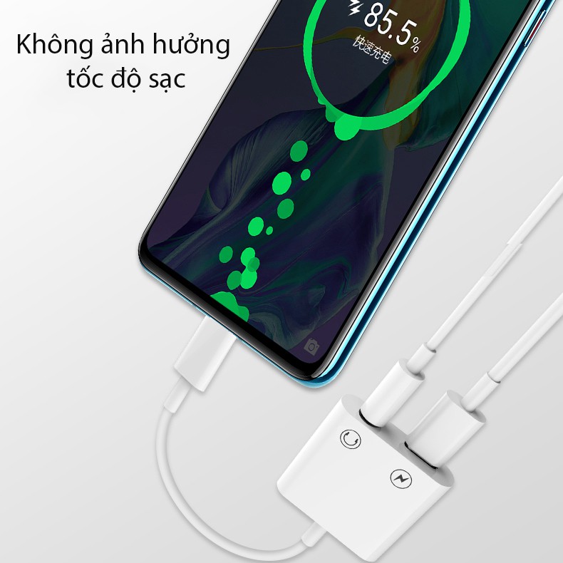 Cáp chuyển đổi lightning sang tai nghe 3.5mm (2 phiên bản) kèm chân sạc sidotech dành cho các dòng iphone 7/7p/8/8P/X/11