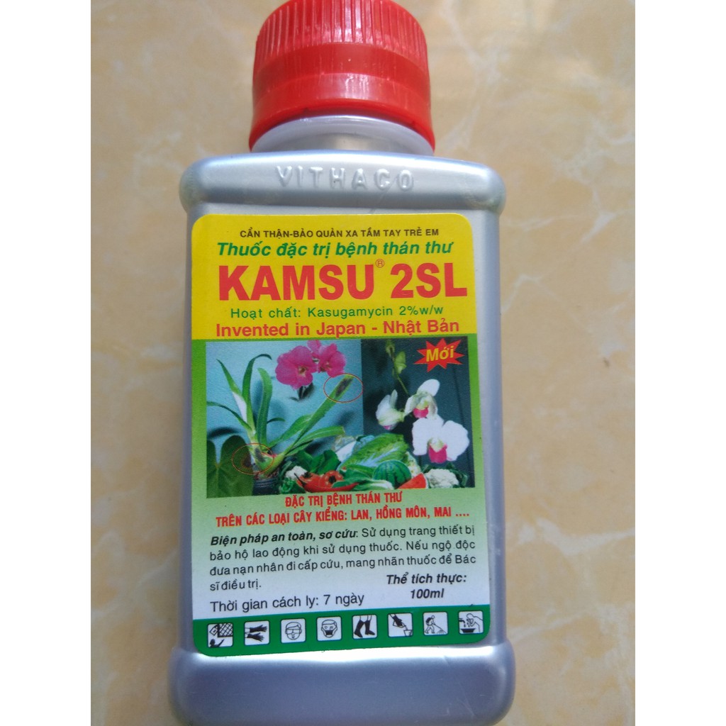 KAMSU 2SL  trị thán thư trên hoa lan và cây kiểng - Chai 100ml
