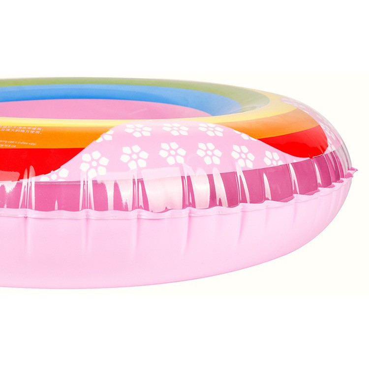 Phao bơi tròn bảy sắc cầu vồng cho bé