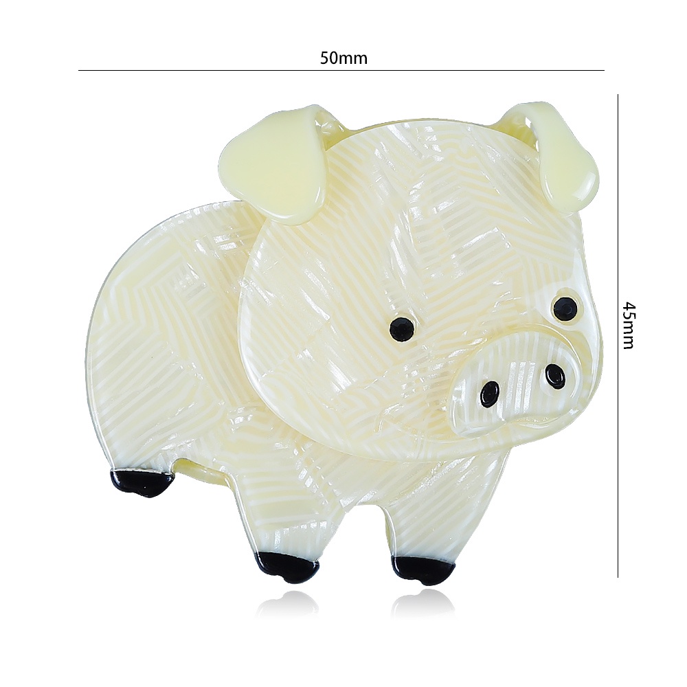 Ghim cài áo KIDSBOWS hình chú heo hoạt hình handmade bằng acrylic an toàn cho bé
