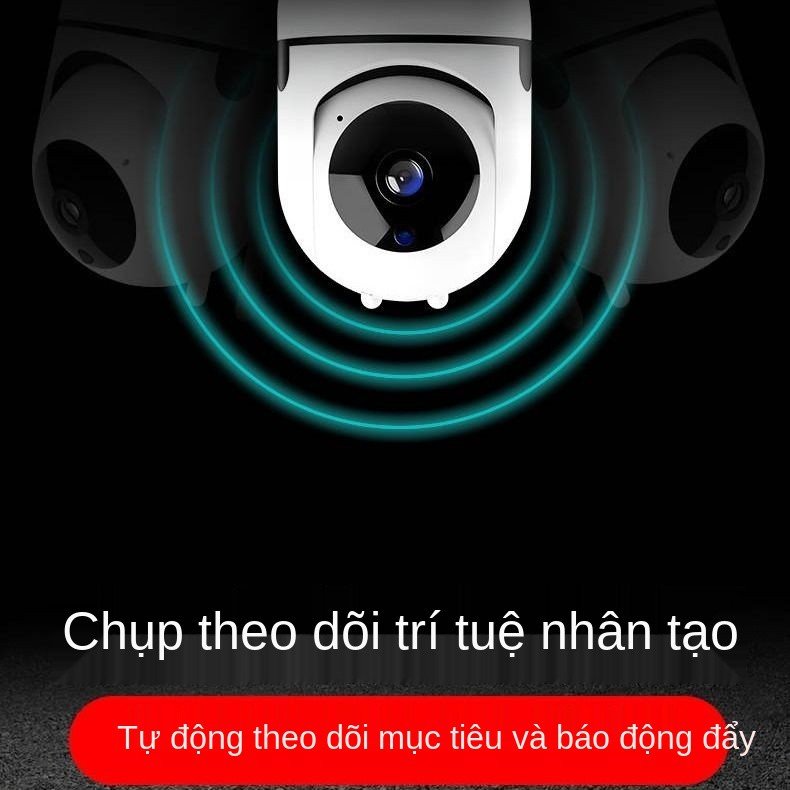 Camera không dây wifi thông minh nhìn toàn cảnh ban đêm từ xa HD cửa hàng xem tại nhà thiết bị giám sát mạng điệ