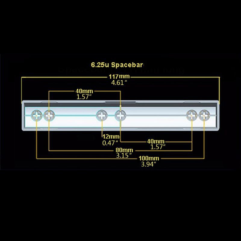 Nút Spacebar Pbt Năm Mặt Nhuộm Màu 6.25u Cho Bàn Phím Cơ Diy
