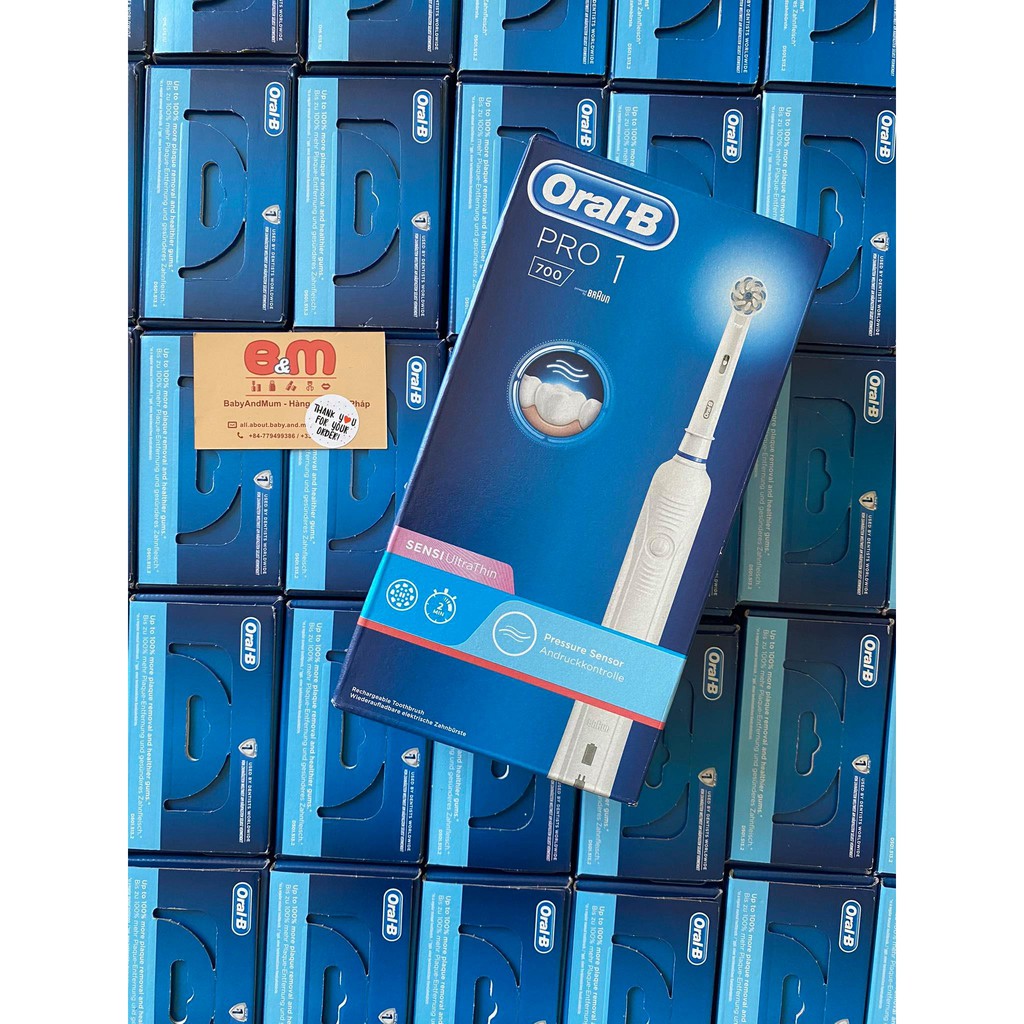 Bộ bàn chải đánh răng điện Oral b Pro 700 & Pro 600 & Pro 900 - hàng bill Pháp