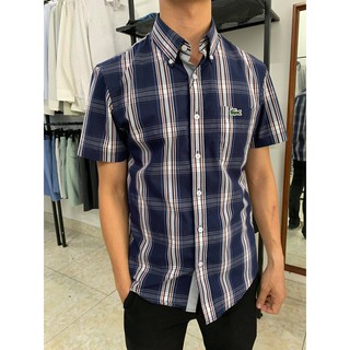 [ẢNH THẬT] [XẢ KHO] Áo sơ mi kẻ Lacoste chất cotton