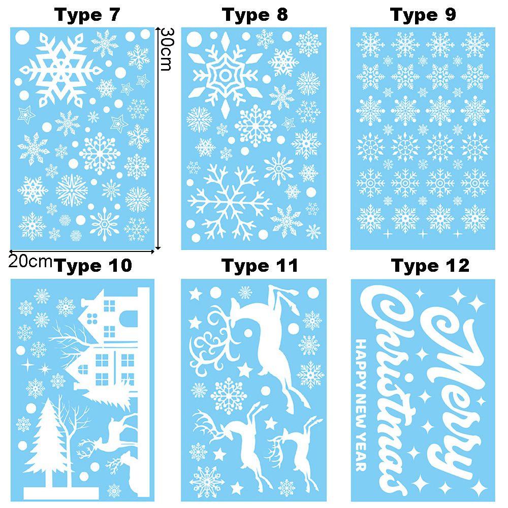 Miếng Dán Cửa Sổ Tĩnh Điện Họa Tiết Ông Già Noel Tuần Lộc Trang Trí Giáng Sinh