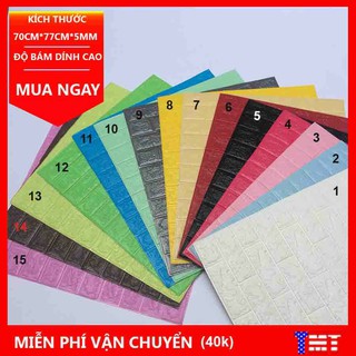 Tấm xốp dán tường 3d khổ 70x77 cm giá rẻ loại 5mm