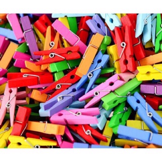 KẸP GỖ NHIỀU MÀU LOẠI TO 10 kẹp