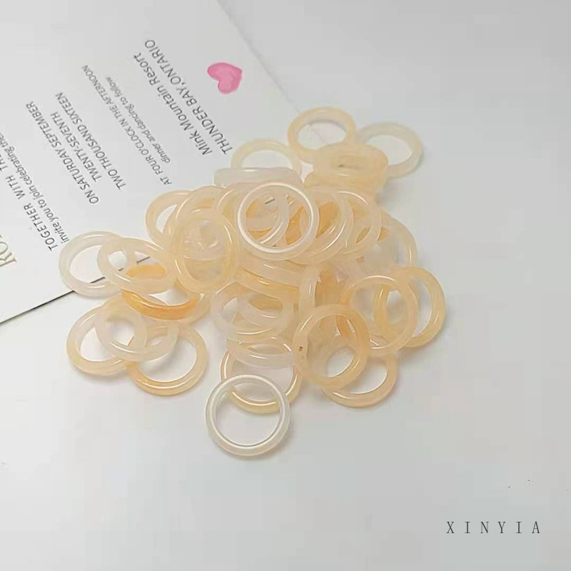 Nhẫn Nhựa Resin Mini 17mm Nhiều Màu Sắc