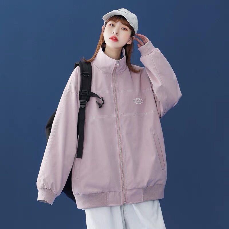 Áo khoác kaki chần phao thêu logo_có ảnh thật