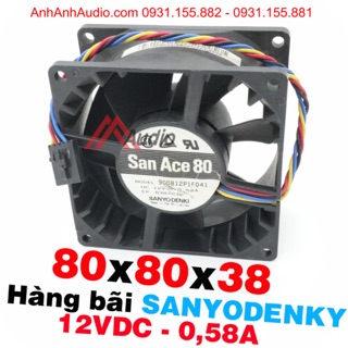 Quạt 12vdc 0,58a , hàng bãi thương hiệu san ace , 1 cái