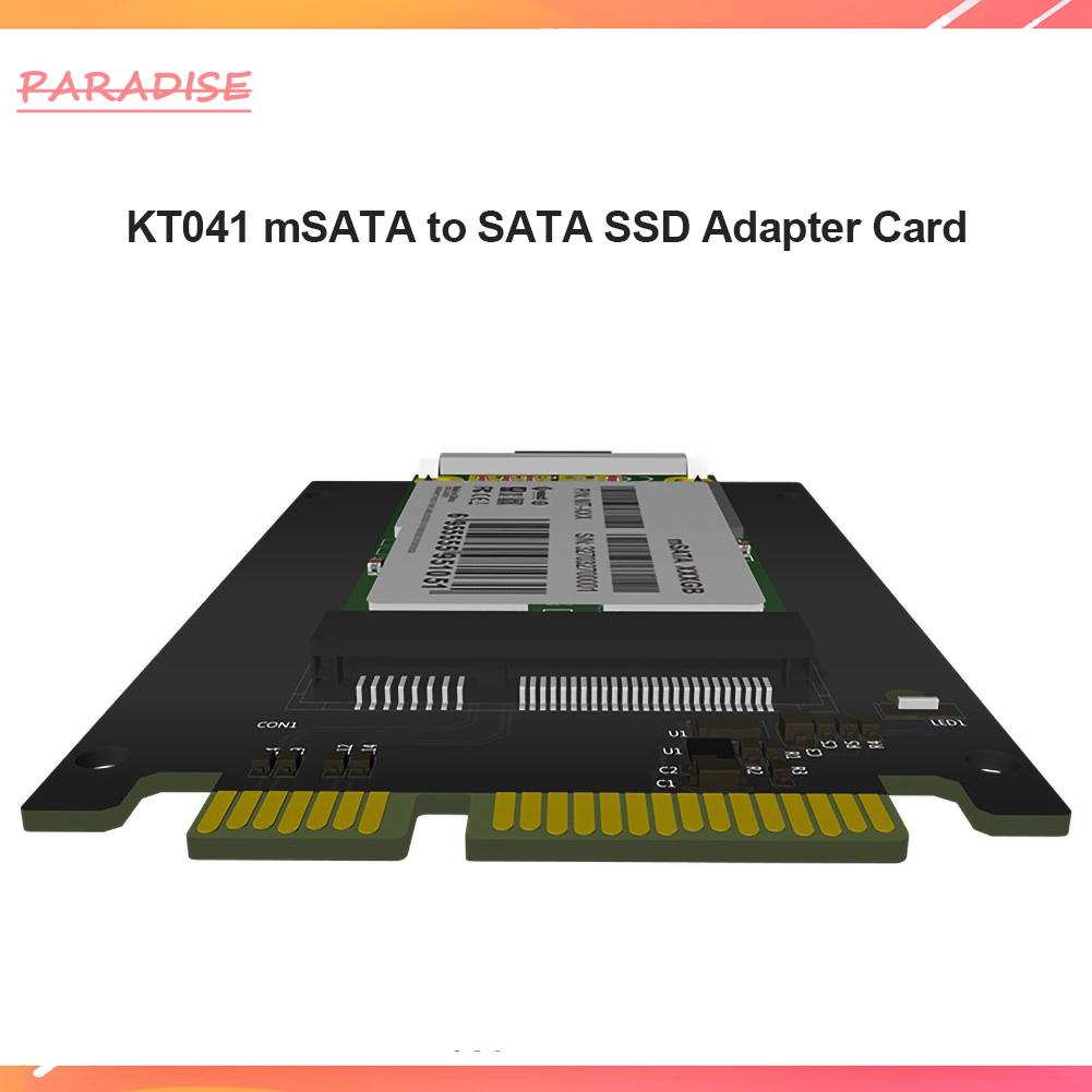 Paradise1 KT041 mSATA to SATA 3.0 Converter Card Desktop 51 X 30mm SSD Adapter Module