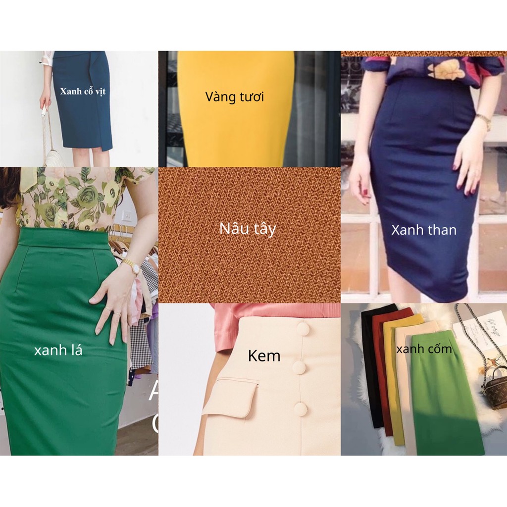 Chân Váy Chữ A có hai lớp lót dáng 46cm chân váy thời trang công sở