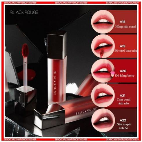 Son kem BLACK ROUGE Air Fit Velvet Tint lì nhẹ môi, không khô môi A18-A22 Version 4 Bad Rose