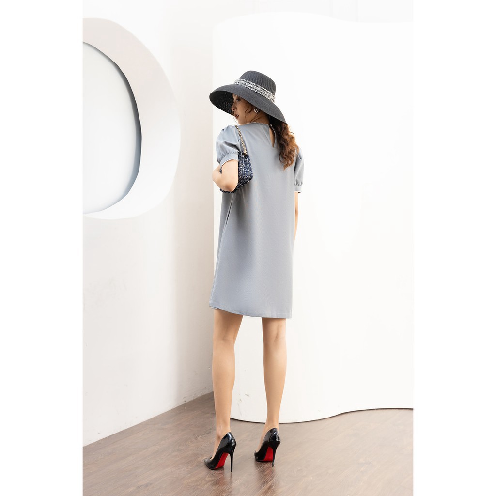 Đầm suông ngắn tay viền cổ ren 20Again DXA0605 | BigBuy360 - bigbuy360.vn