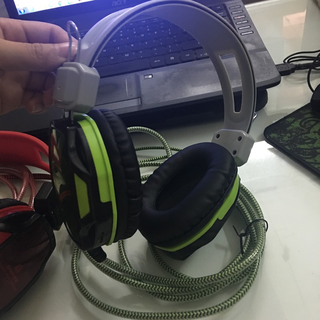 combo 10 Tai nghe Game A6 Thiết kệ gọng tai vững chắc, đệm mềm mại giúp giảm áp lực lên đầu