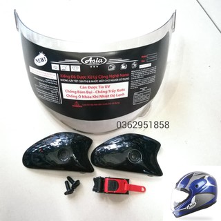 Phụ kiện mũ bảo hiểm có cằm Asia MT120 - Andes 555 - Index 411 chính hãng