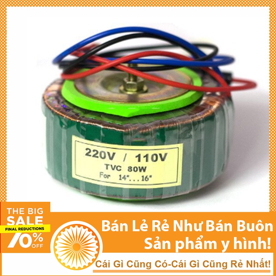 HAUI Biến Áp Xuyến 220VAC-110VAC Hoàn Cầu ( Dây Đồng 100% ) DHCNHN