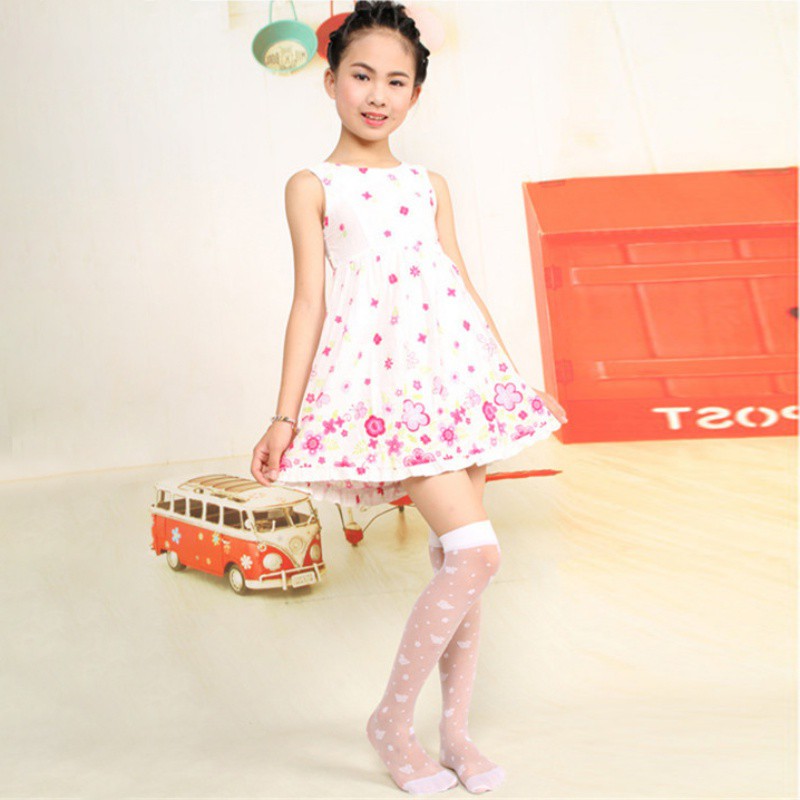 Vớ dài ngang gối cute cho bé gái từ 3-8 tuổi