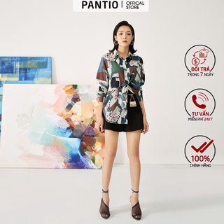 Áo sơ mi chất liệu lụa họa tiết đặc biệt dáng suông FAS33021 - PANTIO