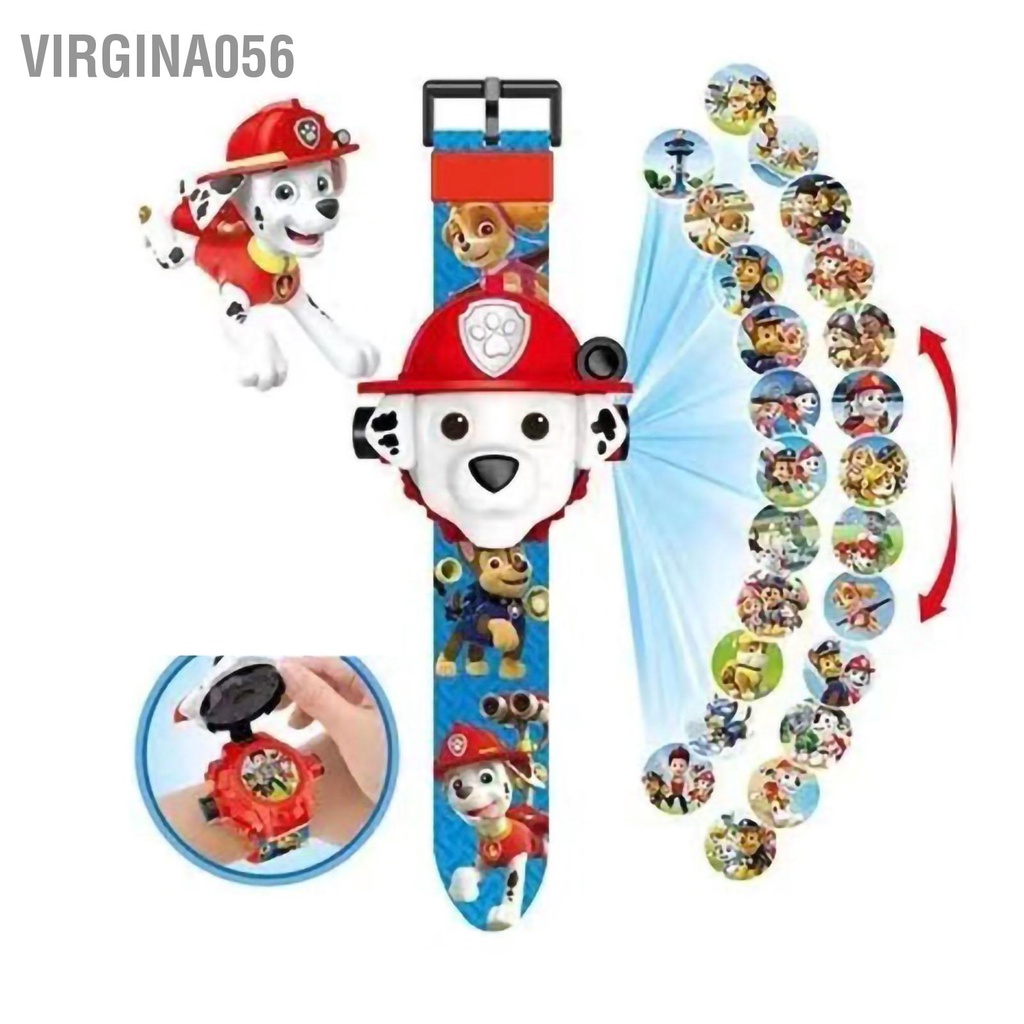 Virgina056 Đồ chơi trẻ em có thể chiếu phim hoạt hình đồng hồ điện tử mẫu giáo 3-8 tuổi